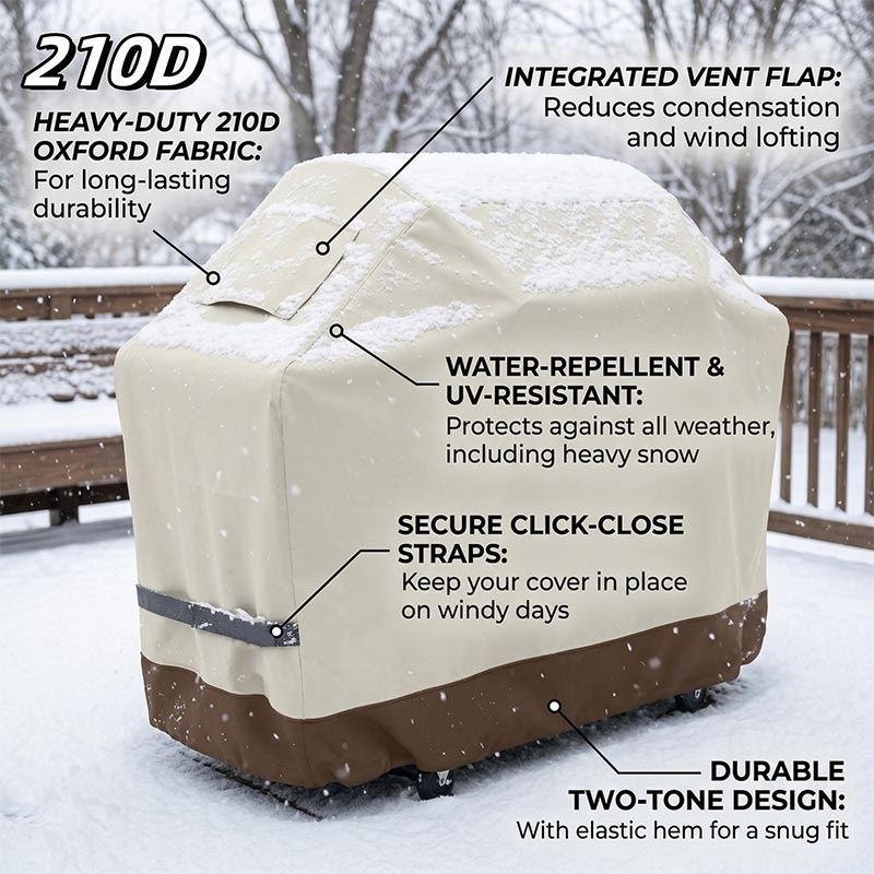 Outdoor Furniture Philippines - 210D BBQ Beige Barbecue Grill Outdoor