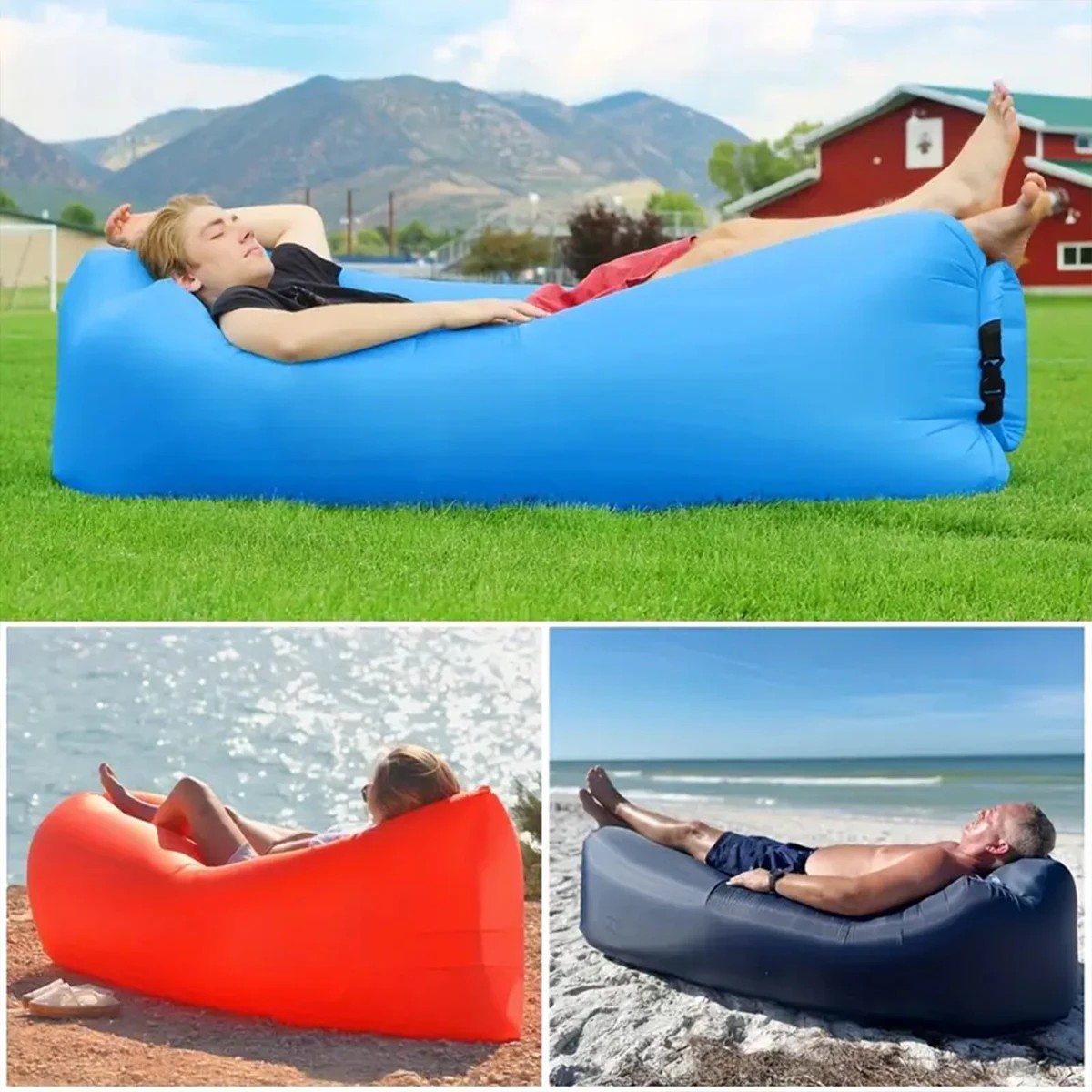 Outdoor Daybed Sofa - 1Pcs Portable Inflatable Recliner Air Sofa