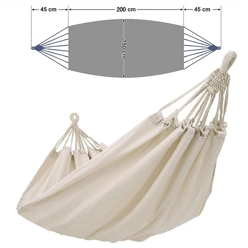 Outdoor Furniture Quality - Hammocks A White Organic Cotton Hammock
