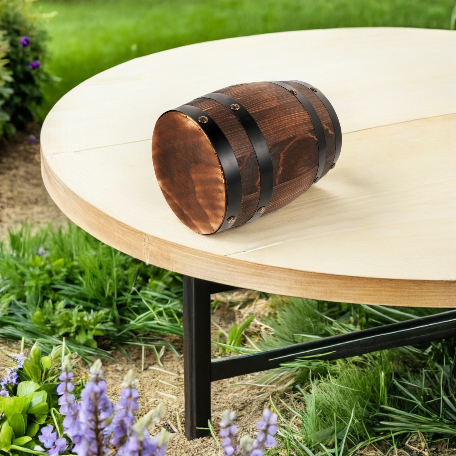 Outdoor Furniture Decor - Wooden Vintage Stool Retro Outdoor Barrel