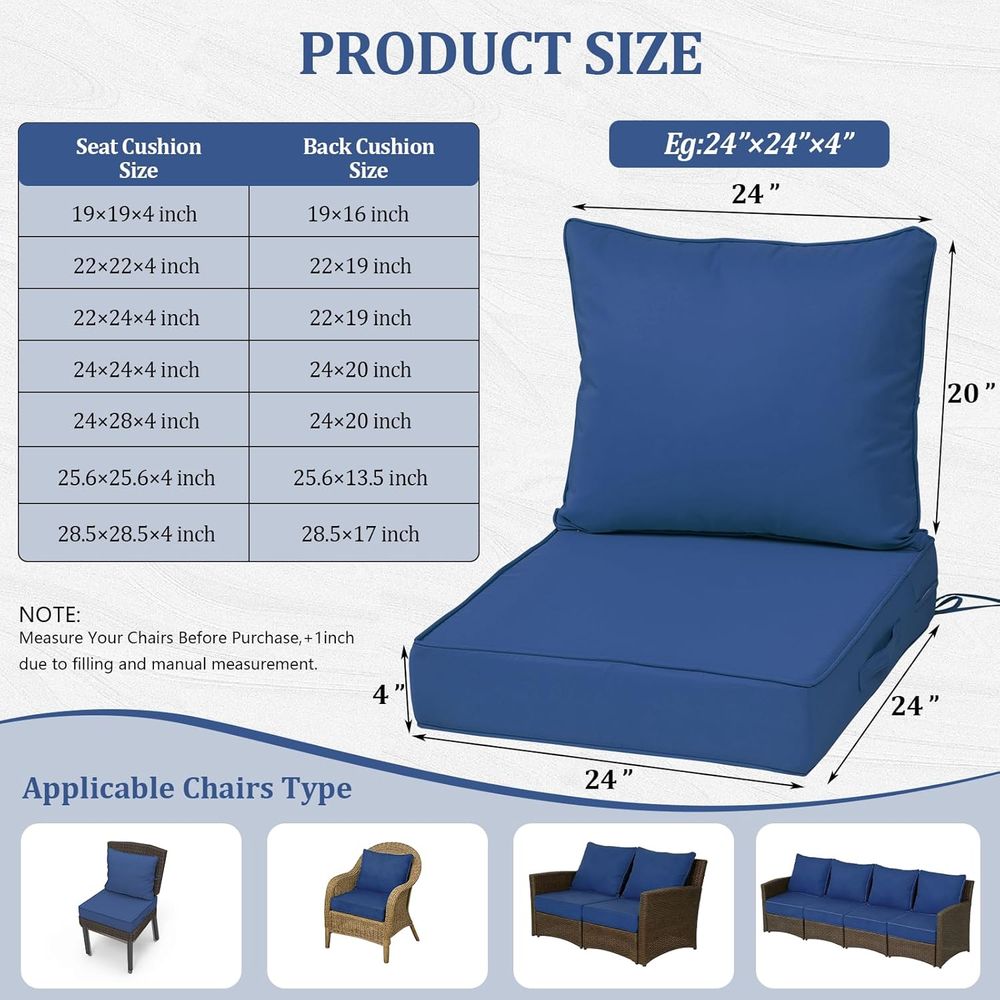 24x24 Outdoor Deep Seat Cushio - đánh giá và giá Outdoor Furniture Set