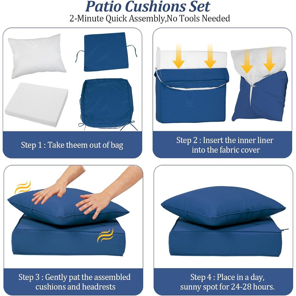 24x24 Outdoor Deep Seat Cushio - đánh giá và giá Outdoor Furniture Set