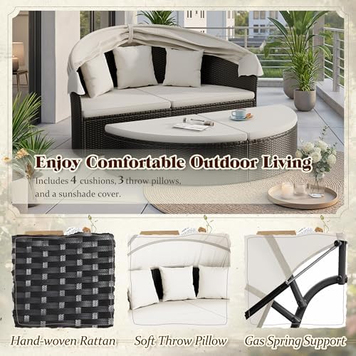 Patio Furniture Outdoor Round  - đánh giá và giá Outdoor Daybed Sofa