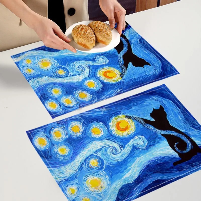 Van Gogh Art Style Placemat, B - đánh giá và giá Outdoor Furniture Dining