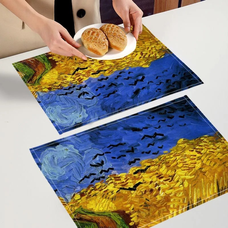 Van Gogh Art Style Placemat, B - đánh giá và giá Outdoor Furniture Dining