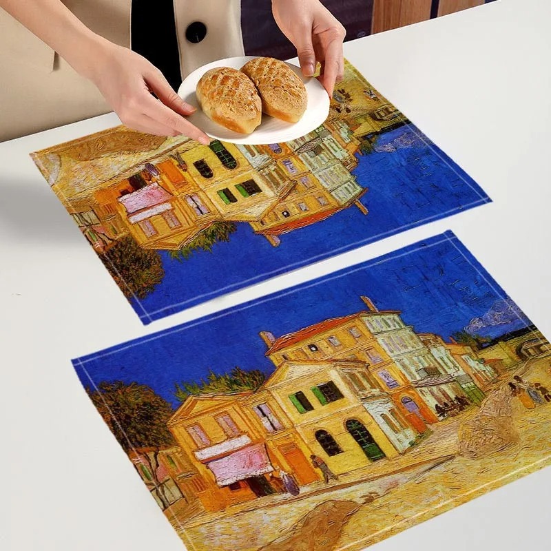 Van Gogh Art Style Placemat, B - đánh giá và giá Outdoor Furniture Dining