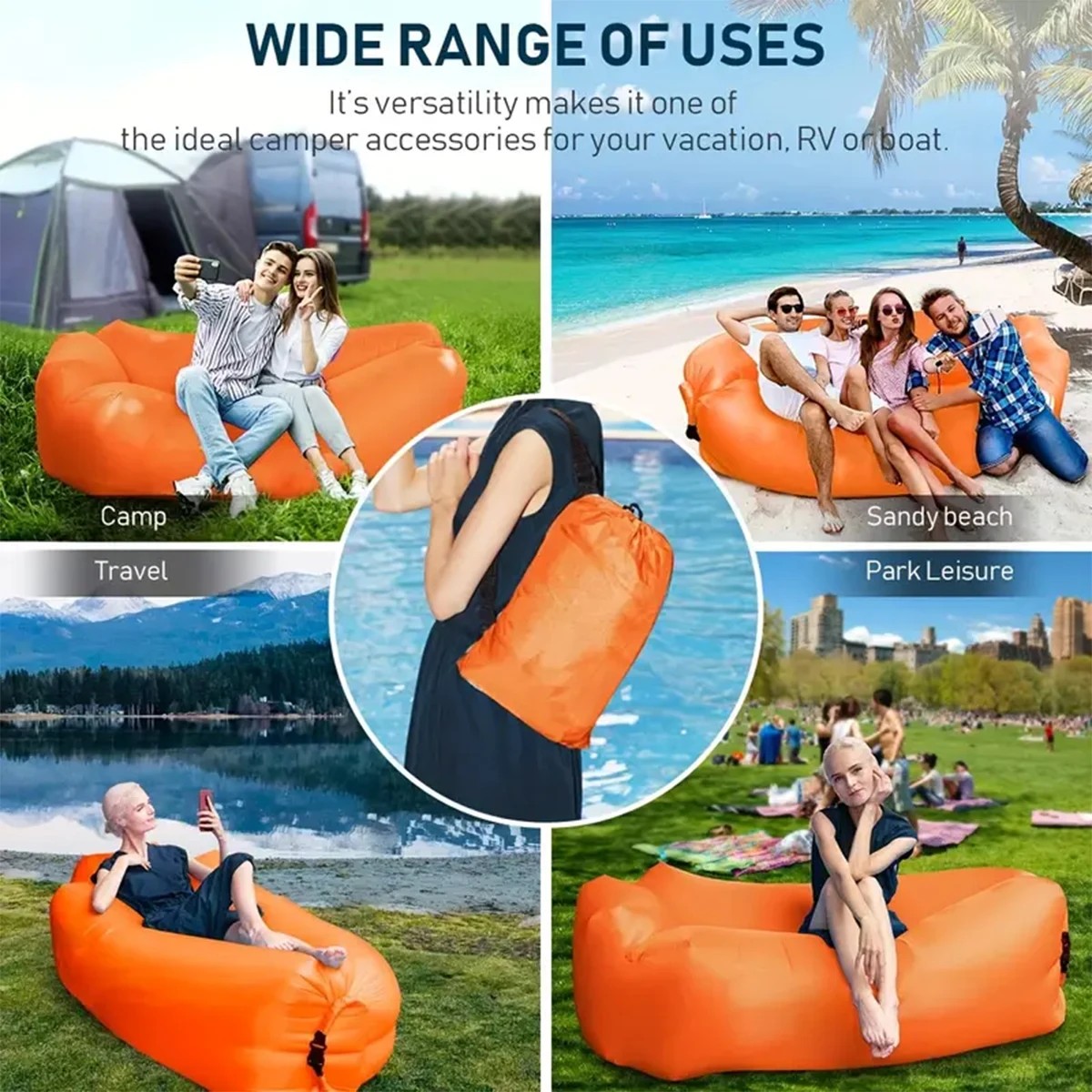 1Pcs Portable Inflatable Recli - đánh giá và giá Outdoor Daybed Sofa