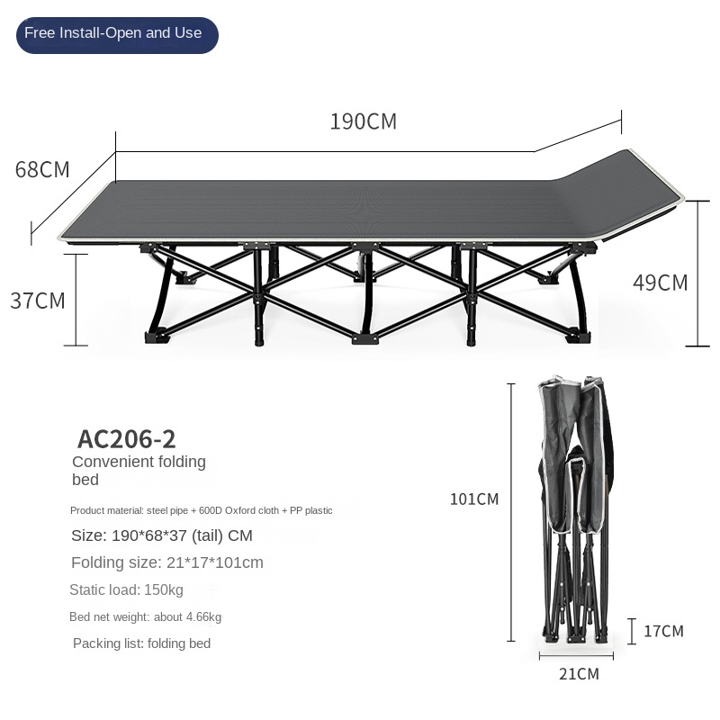 Heavy Duty Folding Camping Cot - đánh giá và giá Outdoor Daybed Sofa