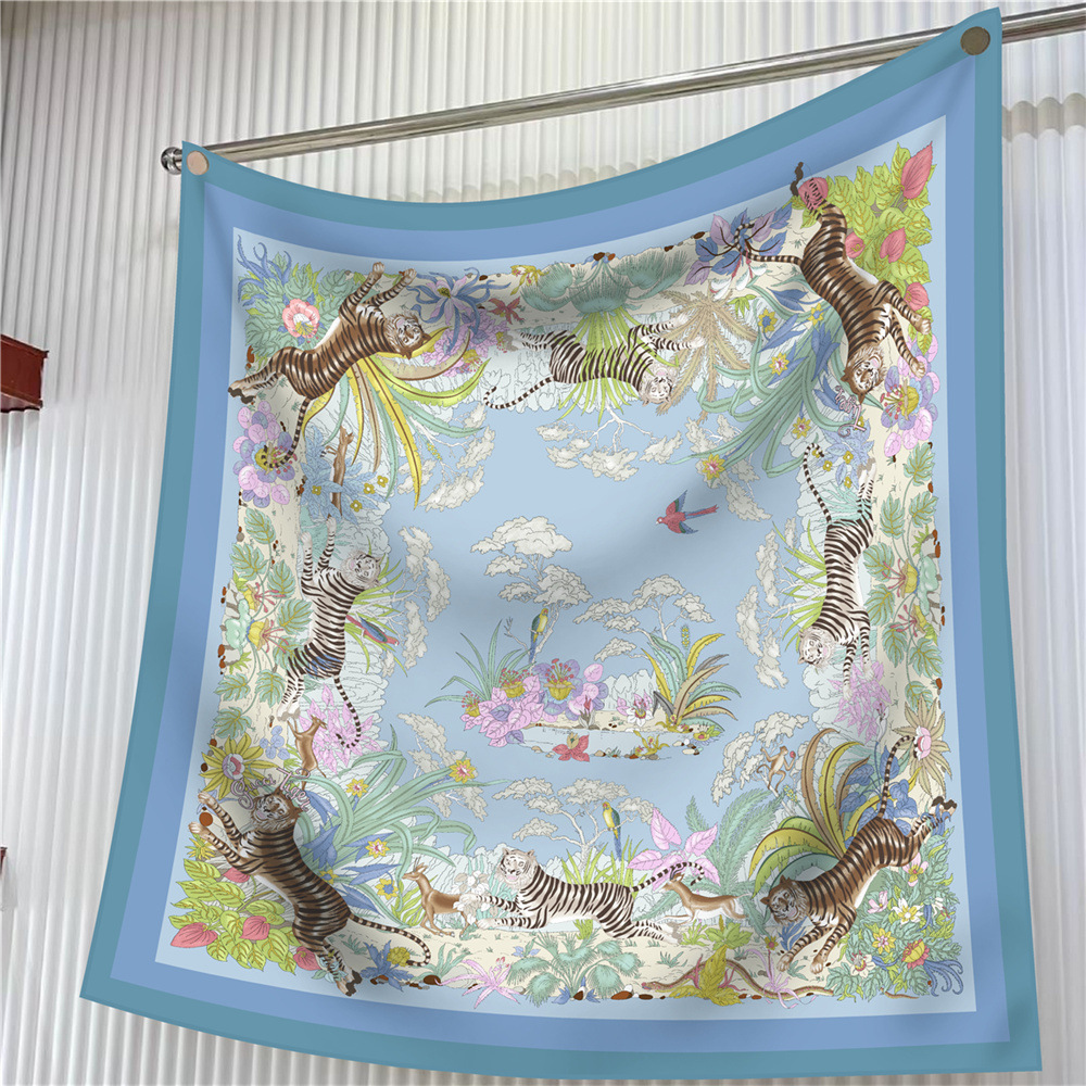 New 90cm Scarf Flower Printing - đánh giá và giá Outdoor Furniture Decor