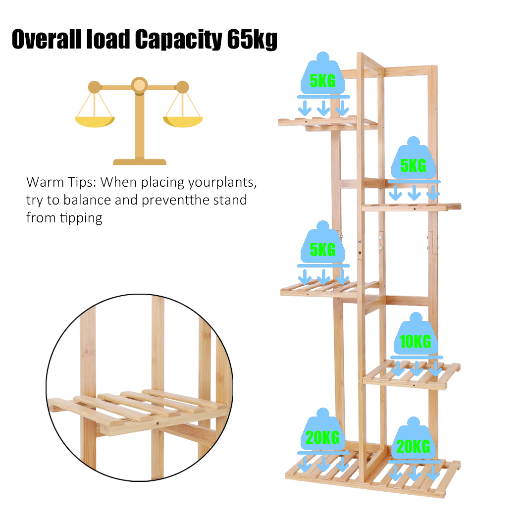 5 / 6 Tiers Tall Bamboo Plant  - đánh giá và giá Outdoor Furniture On Sale