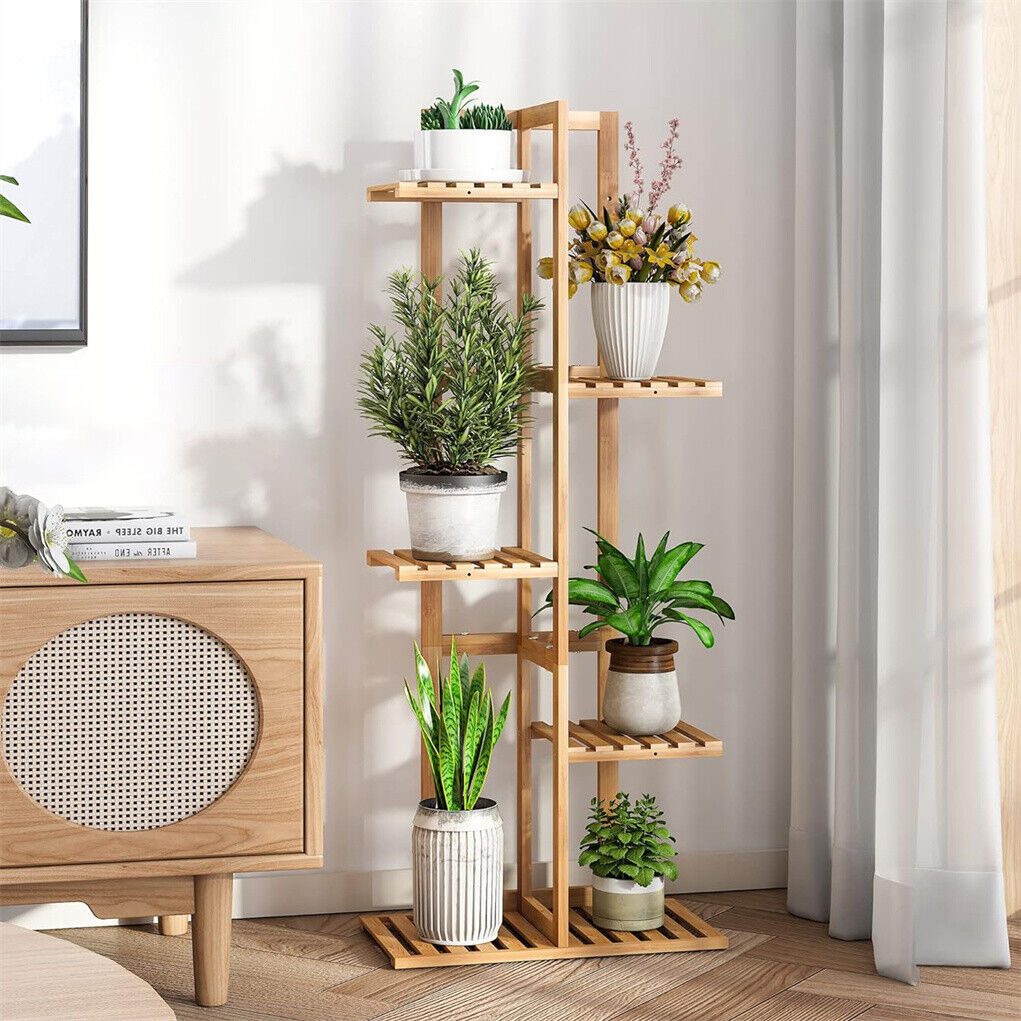 5 / 6 Tiers Tall Bamboo Plant  - đánh giá và giá Outdoor Furniture On Sale