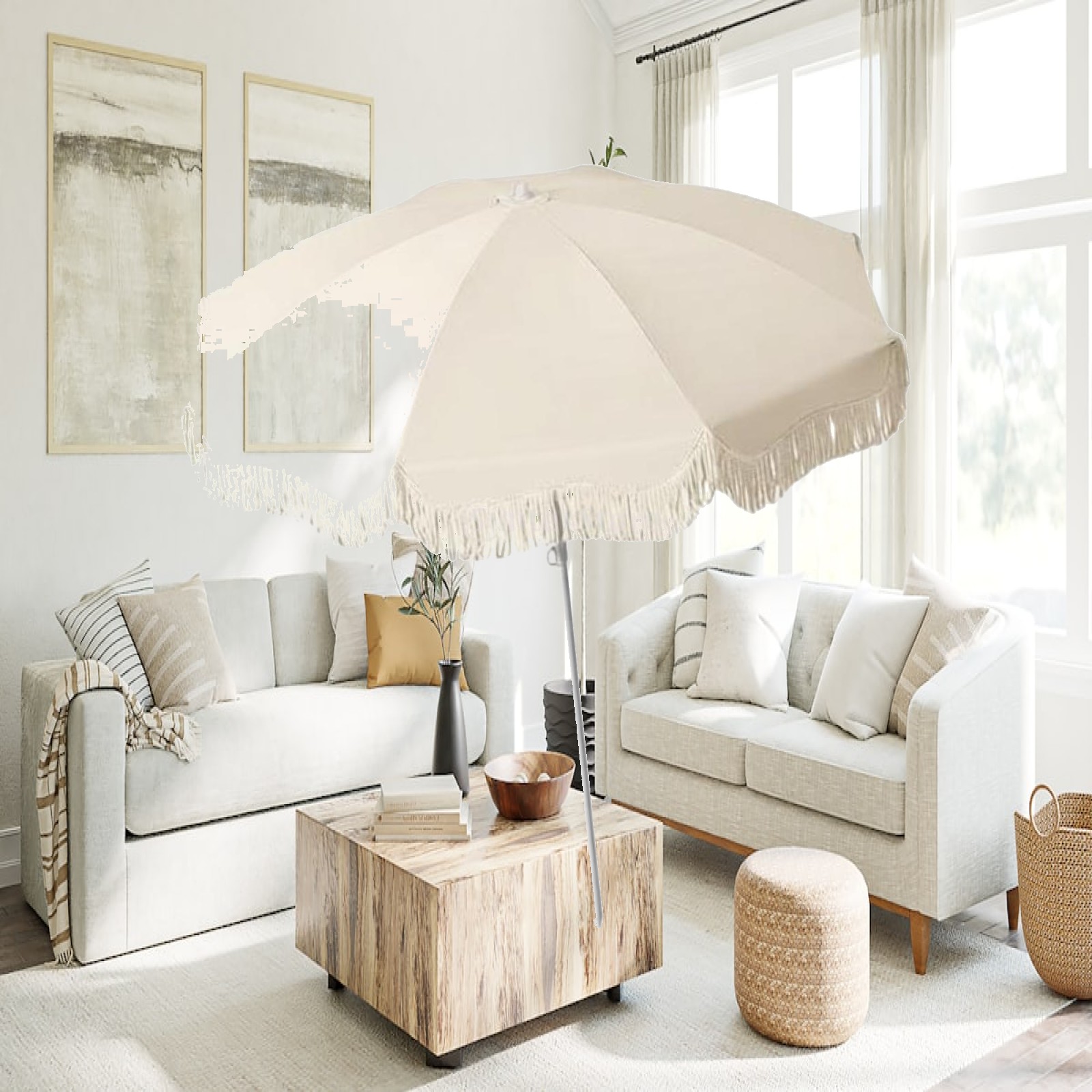 Fringe Patio Umbrella UPF50 Pl - đánh giá và giá Outdoor Furniture Plus