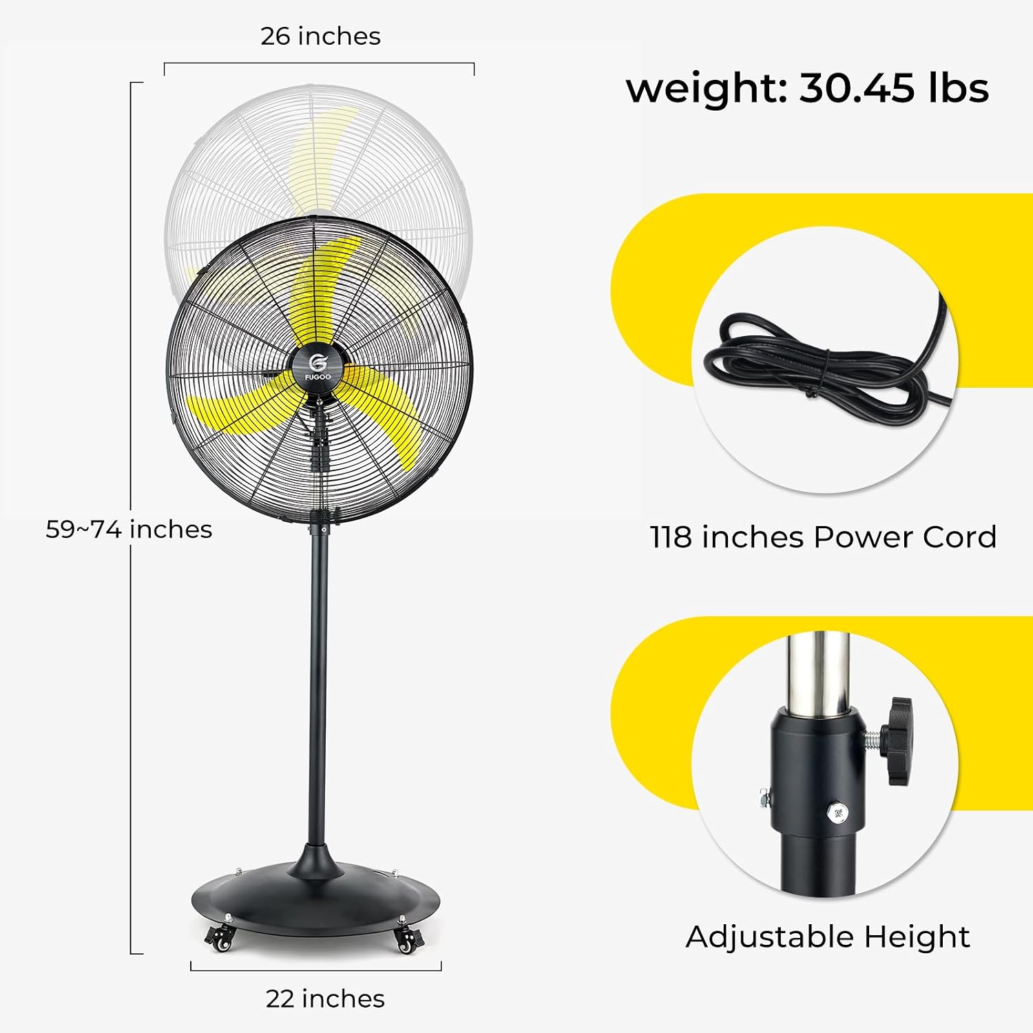 24'' Outdoor Oscillating Pedes - đánh giá và giá Outdoor Furniture Set