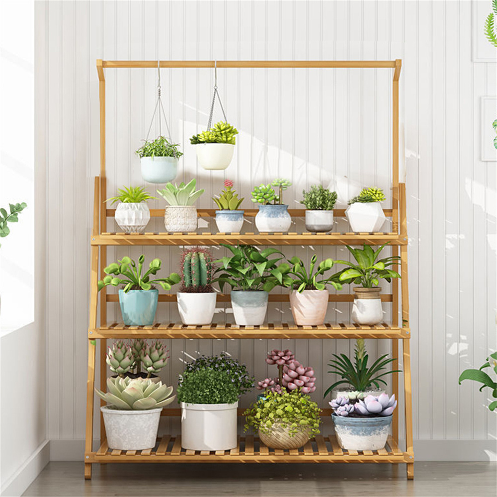 Folding Bamboo Plant Stand, Fl - đánh giá và giá Outdoor Furniture On Sale