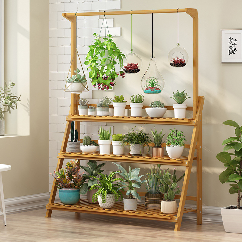 Folding Bamboo Plant Stand, Fl - đánh giá và giá Outdoor Furniture On Sale