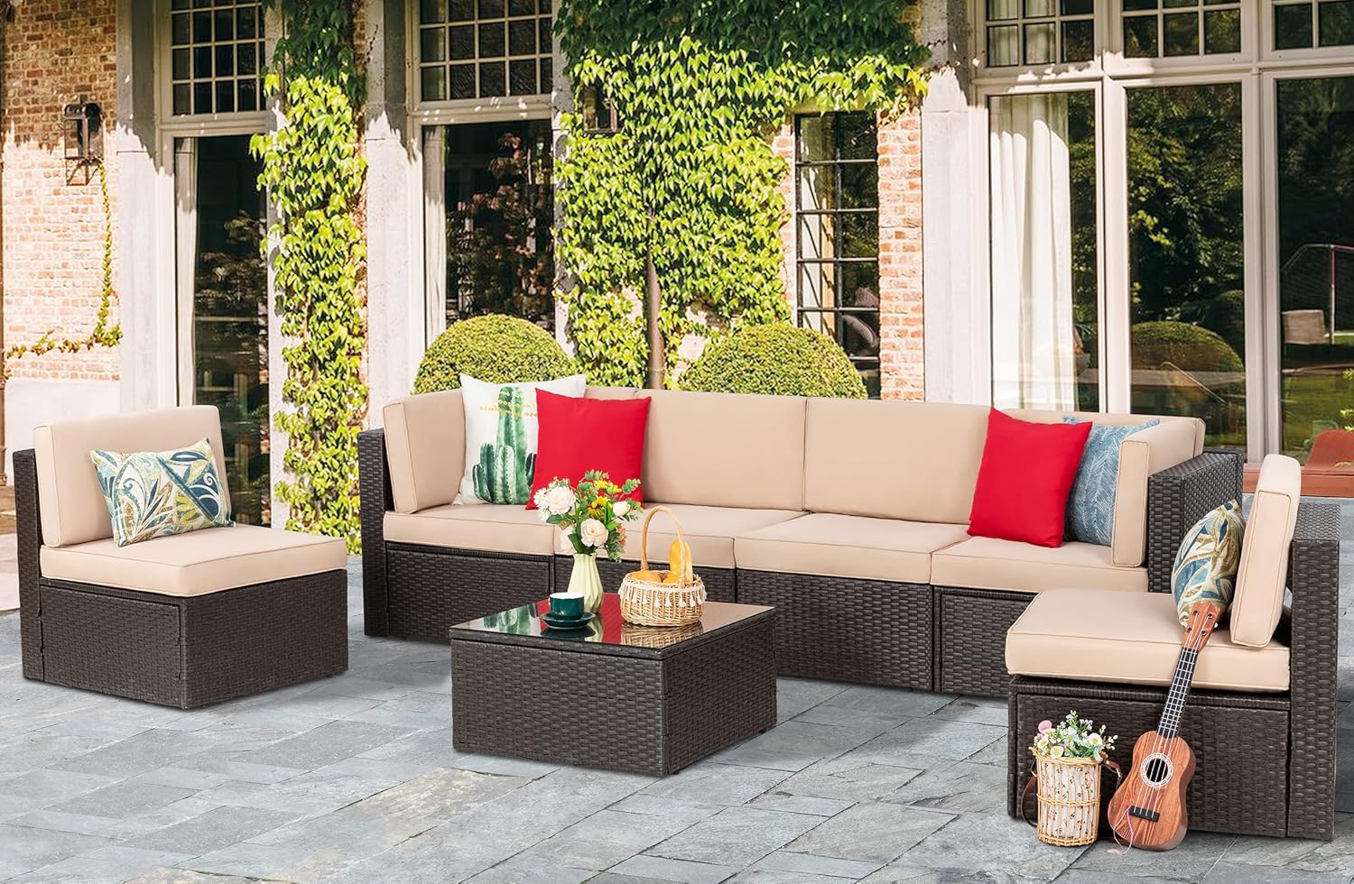 8 Pieces Patio Furniture Set w - đánh giá và giá Outdoor Furniture On Sale