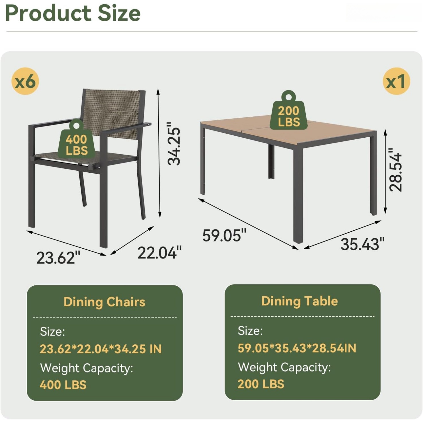 Aoxun 7 Piece Patio Dining Set - đánh giá và giá Outdoor Furniture On Sale